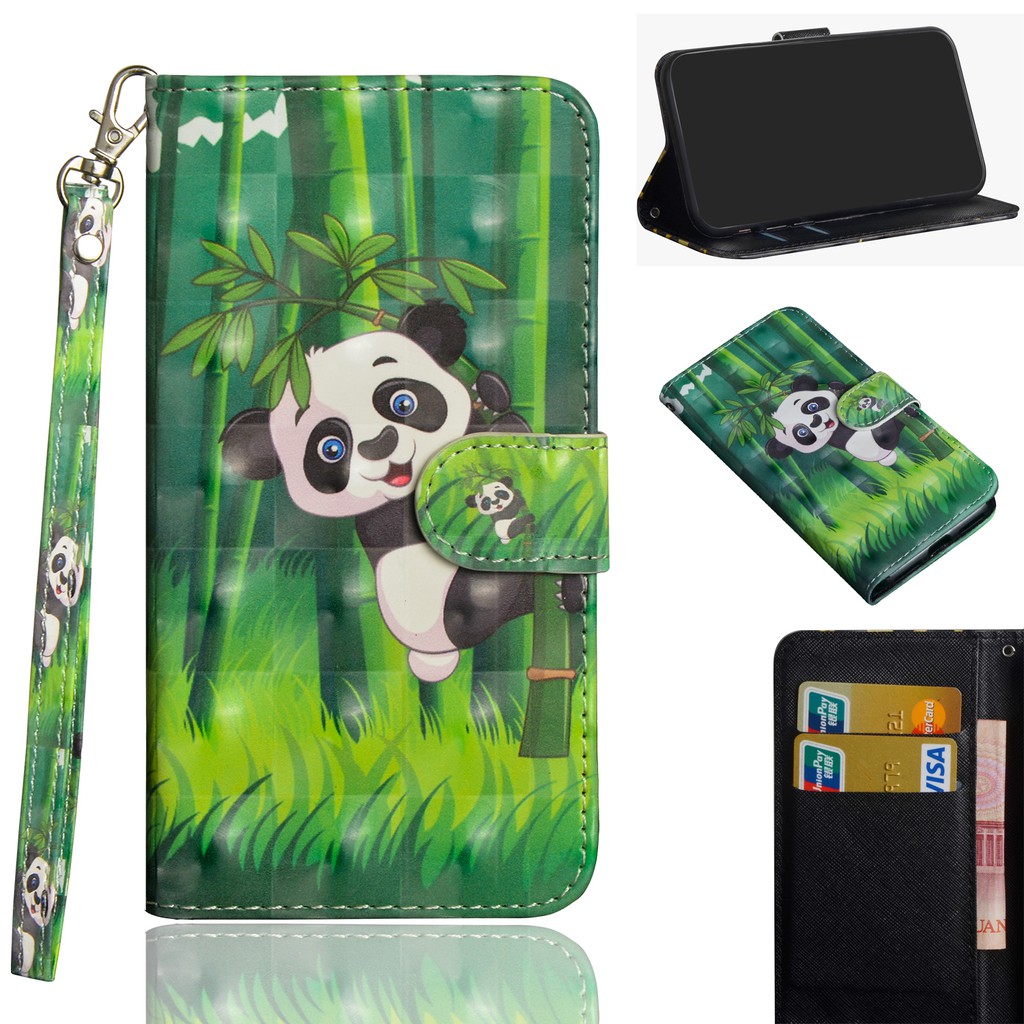 Bao da điện thoại di động Xiaomi Redmi 4X Note 4 4x Mi Max 2 5x A1 Flip Cover Fashion 3D Painted Leather Phone Case