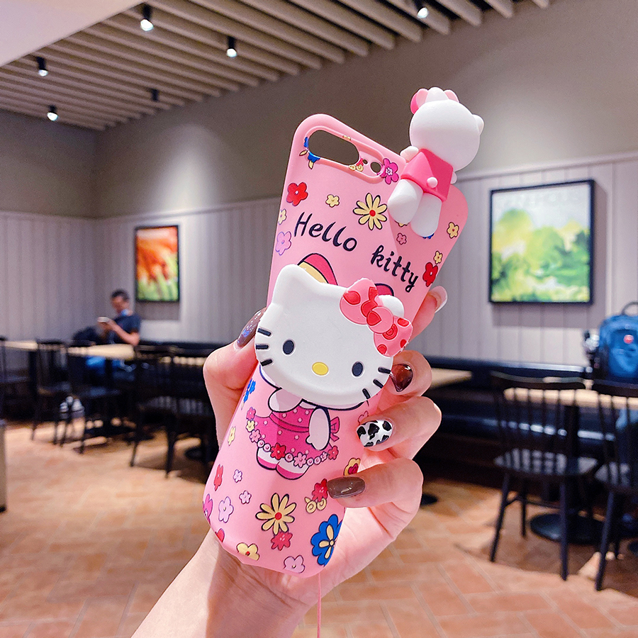 Phim hoạt hình dễ thương Hello Kitty Màu hồng Vỏ bọc silicon mềm cho Samsung A30 A50 S J6 Plus J5 Prime J4 J8 J7 Core J5 Pro J530 J710 A5 A520 Note10 Plus A51 M40s A71 S20 Plus Ultra