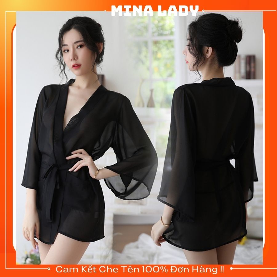 Áo choàng ngủ nữ xuyên thấu mỏng gợi cảm MS1132