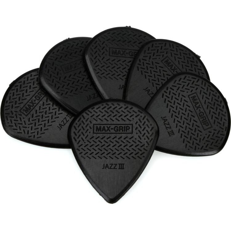 Móng gảy guitar cao cấp Chính Hãng Dunlop Max Grip Jazz III Made in USA lẻ 1 cái