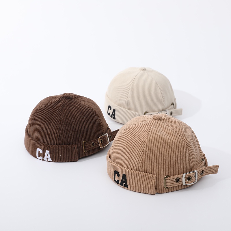 Mũ Beanie Vải Nhung Thêu Chữ Phong Cách Hàn Quốc Thời Trang Thu Đông Cho Bé