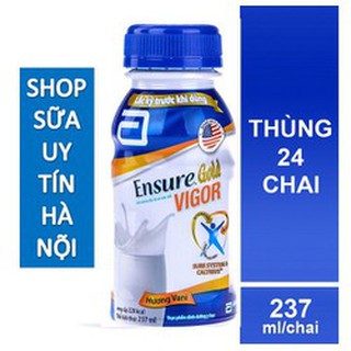 Thùng 24 chai sữa bột pha sẵn Ensure Gold Vigor vani 237ml