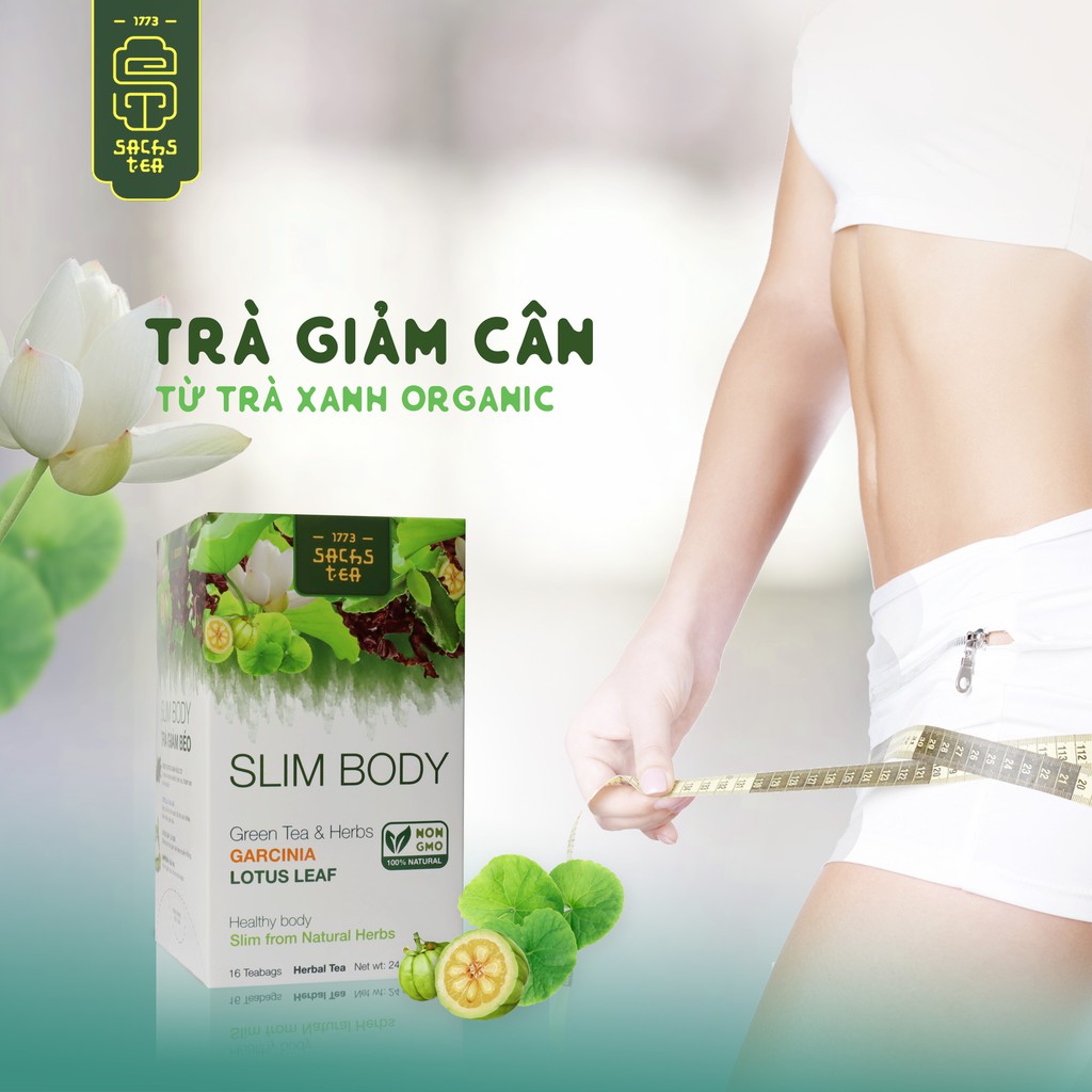 [Tặng Bình Ủ Trà cao cấp trị giá 249.000đ] Bộ 6 hộp TRÀ GIẢM CÂN SLIM BODY No.B2020 [AN TÂM CHÍNH HÃNG]