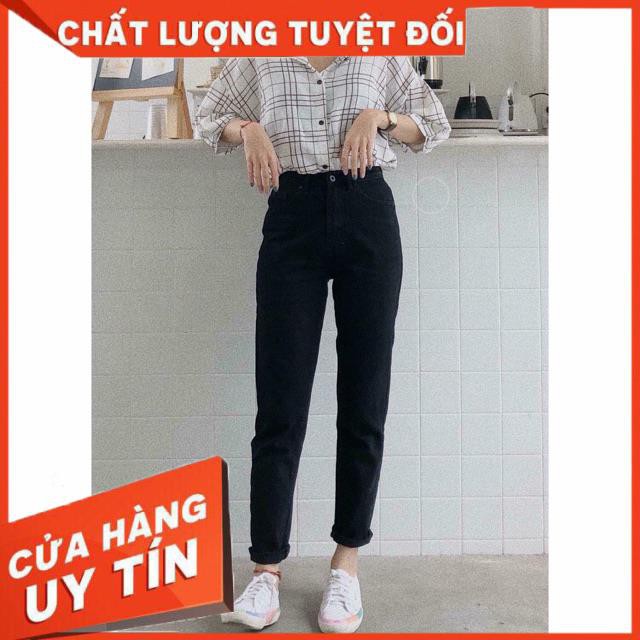 [Mã WASTMAY giảm 15% tối đa 30K đơn 150K] Quần baggy đen jeans trơn ko co giãn- hình thật shop tự chụp