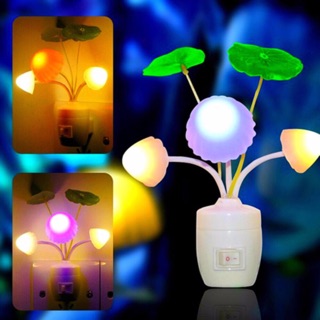 Đèn ngủ hình nấm. Thiết kế đẹp mắt, thông minh tự tắt khi trời sáng