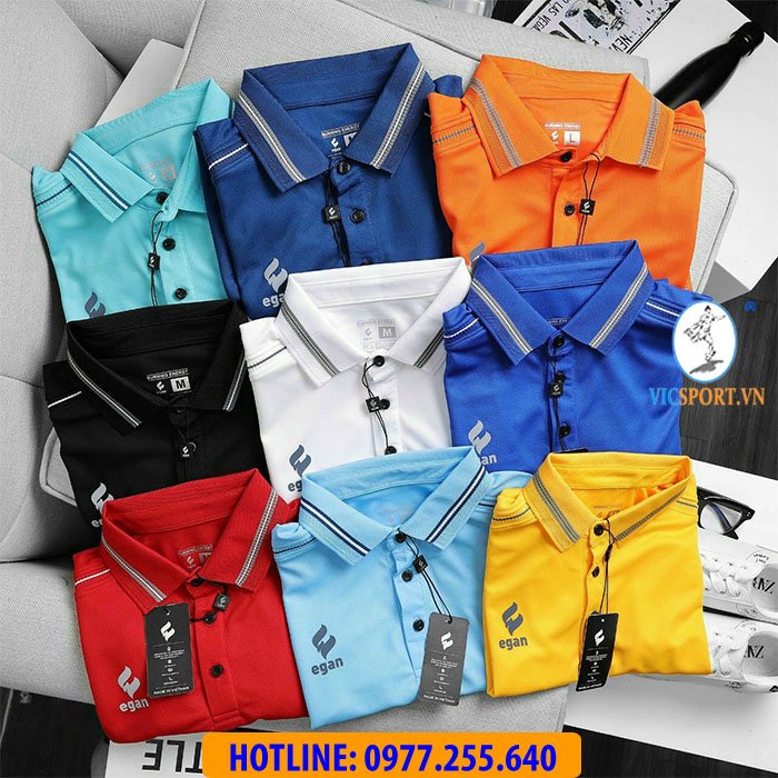 Áo Polo UV Egan Màu Đỏ 03 Bảo Vệ Làn Da Phù Hợp Tập Luyện Thể Thao Đi Chơi Dạo Phố UV03 - Vicsportvn