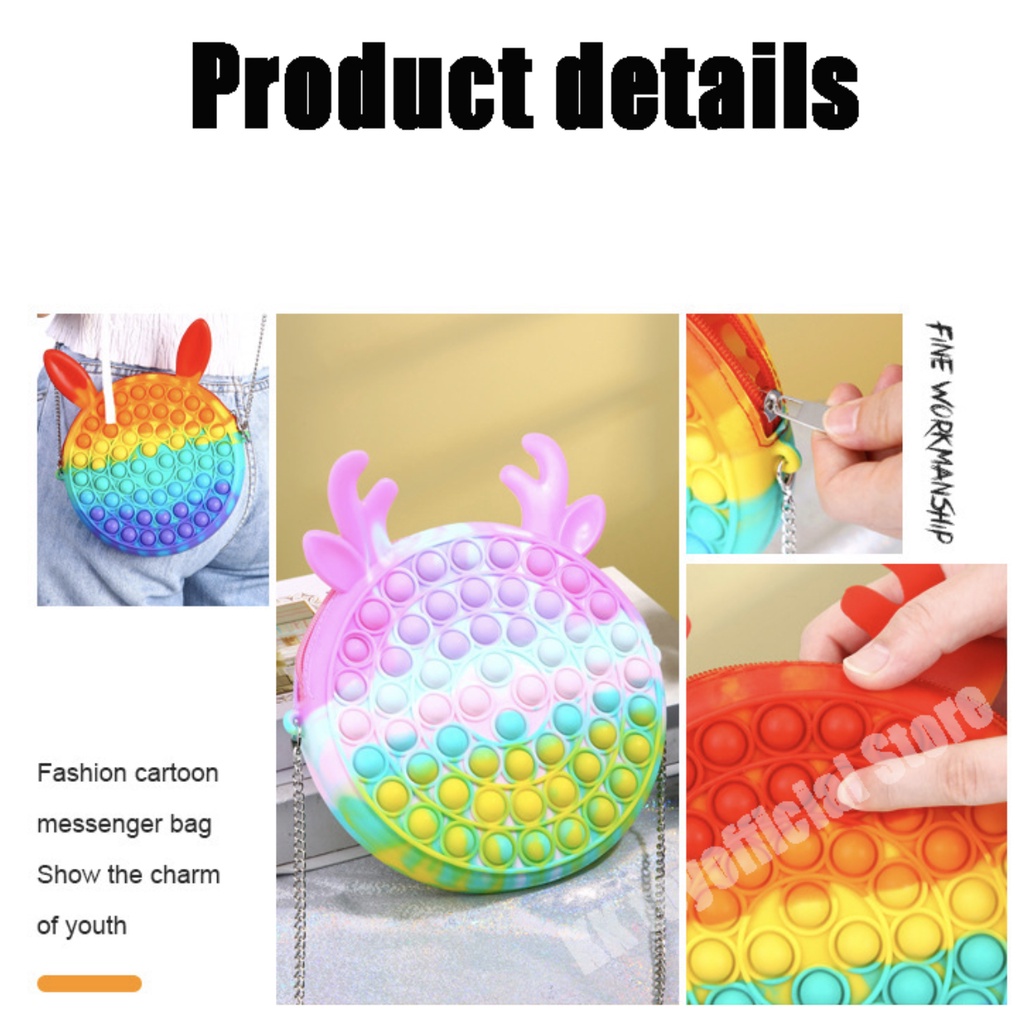 Pop it Fidget Túi kỳ lân / Hello Kitty túi đeo vai lớn, Đa dạng kiểu dáng và màu sắc phong phú, Quà trẻ em