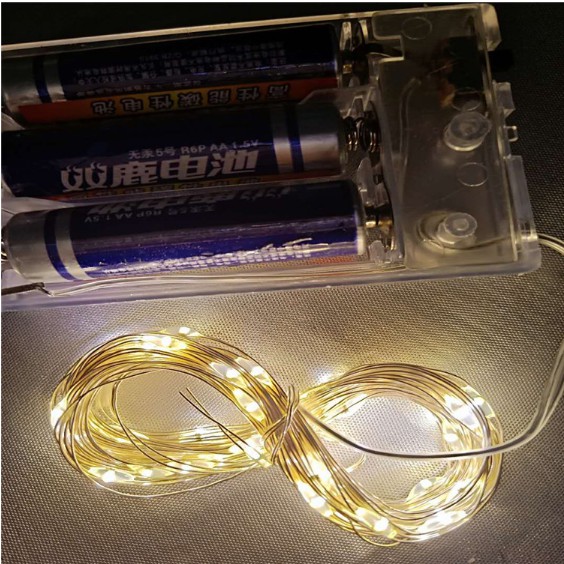 [Mã LIFE10K15 giảm 10K đơn 20K] Dây Đèn Led Fairylight ,Dây Đèn Đom Đóm Dùng Pin Trang Trí Nhà , Lớp Học Dịp Sự Kiện