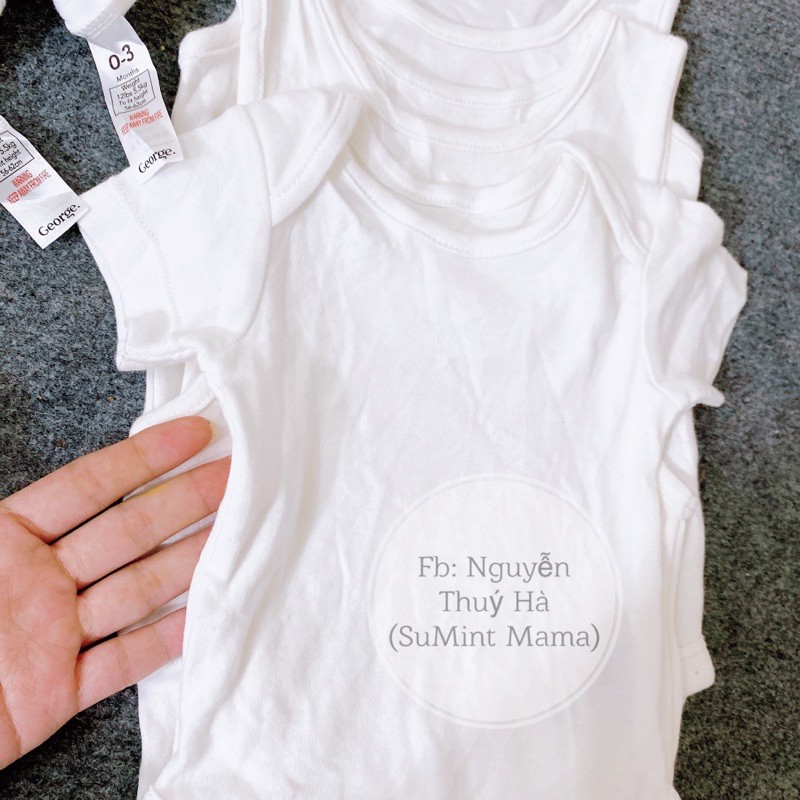 Body chip trắng geogre, carter dư xịn (100% cotton)