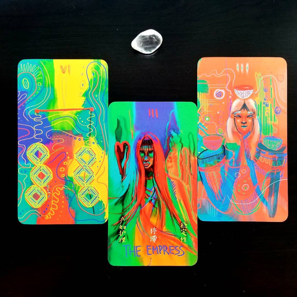 Bộ Bài Neon Tarot (Mystic House Tarot Shop) - Bài Gốc Authentic Chính Hãng 100%
