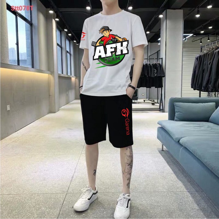 HOT 💥  Set Quần Áo In Hình Free Fire Cổ Tròn Cực Cá Tính Team AFK 💘 | BigBuy360 - bigbuy360.vn