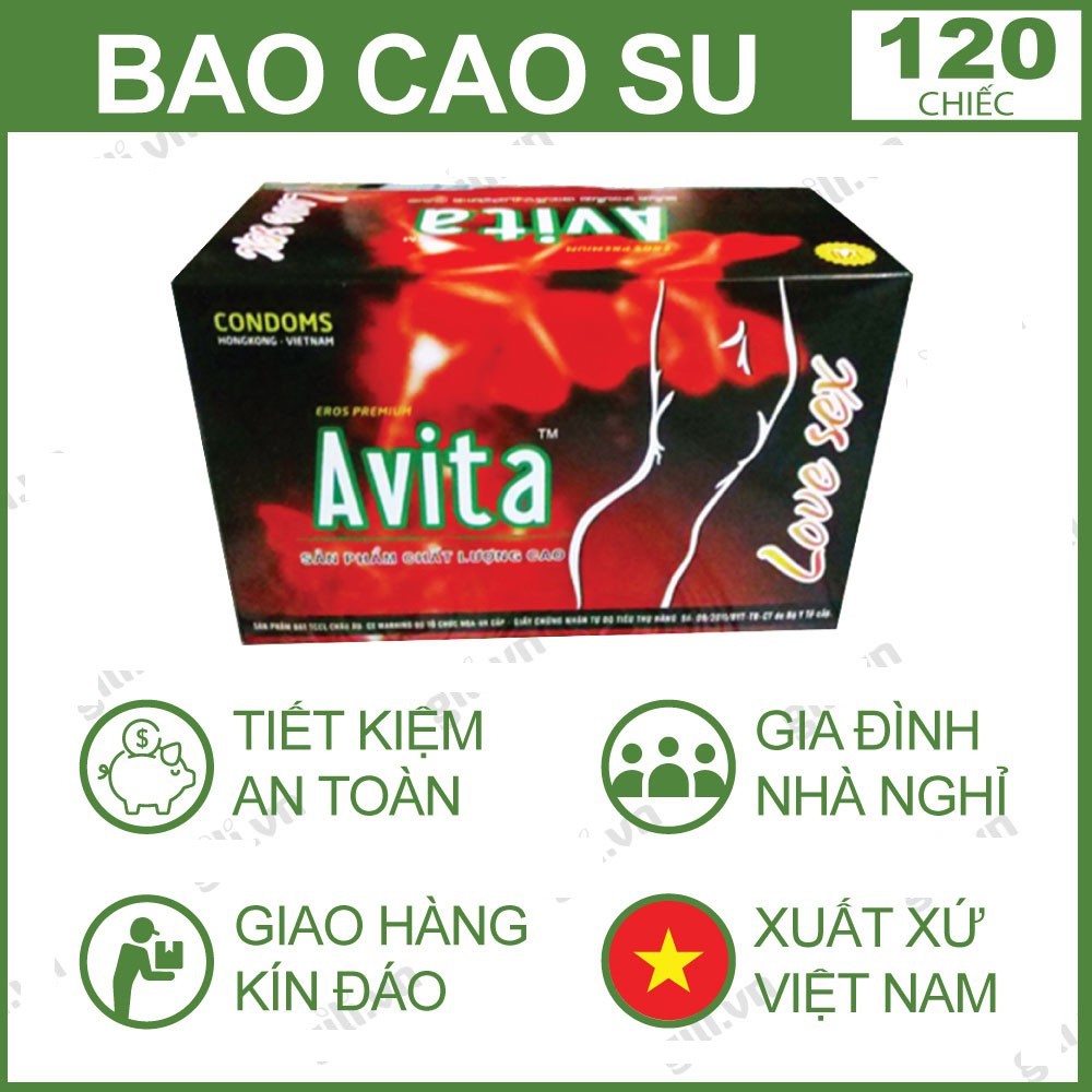 Bao cao su Avita hộp 120 cái