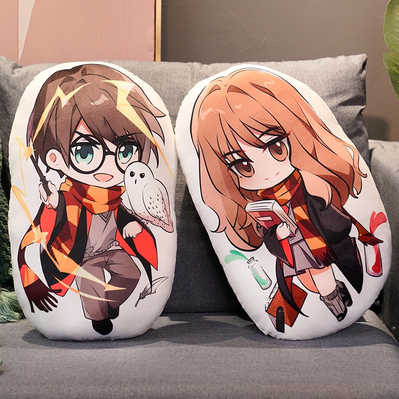 Gối nhồi bông hình Harry Potter hoạt hình dùng trang trí nhà cửa
