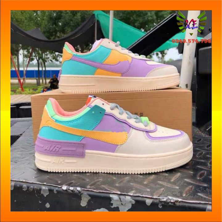 Giày thể thao sneaker jocdann 7 màu đế kép cho nữ