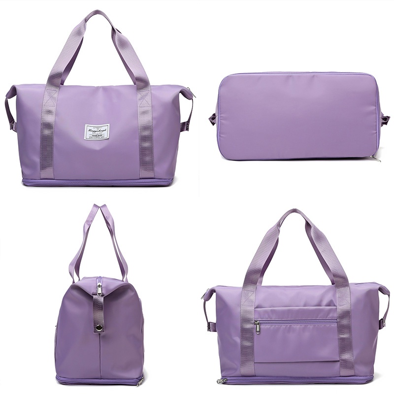 Túi xách đeo vai đựng đồ tập gym/ yoga sức chứa lớn màu trơn chống thấm nước thời trang cho nữ