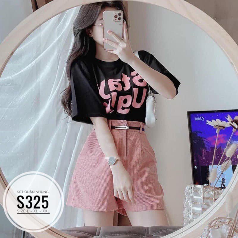 SET ĐỒ ĐI CHƠI BIGSIZE ÁO THUN+ QUẦN ĐỦI