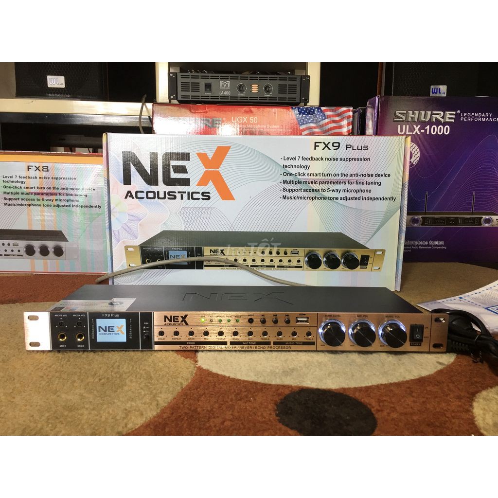 ang Karaoke NEX FX9-Plus Hàng Loại 1 : Quang Học OPTICAL, BLUETOOTH,USB,AV Hoa Sen. Có Chống Hú