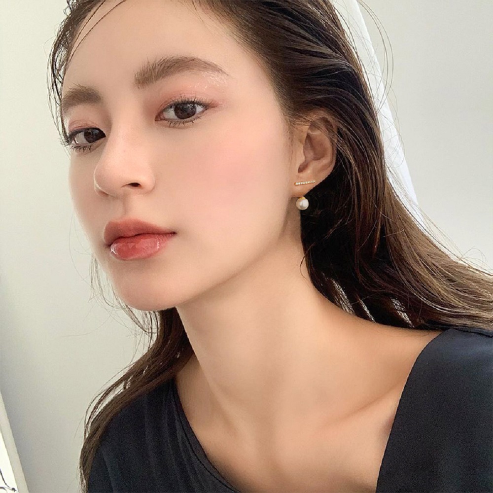 Đôi Bông Tai Chất Liệu Hợp Kim Mạ Bạc S925 Cho Nữ