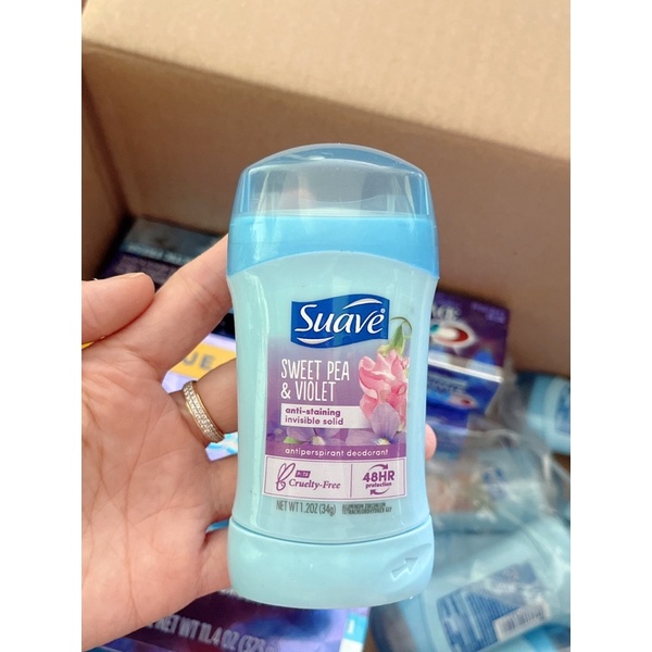 Lăn khử mùi nữ, Sáp lăn nữ 24h Suave 34gr Hàng Mỹ Date 2025