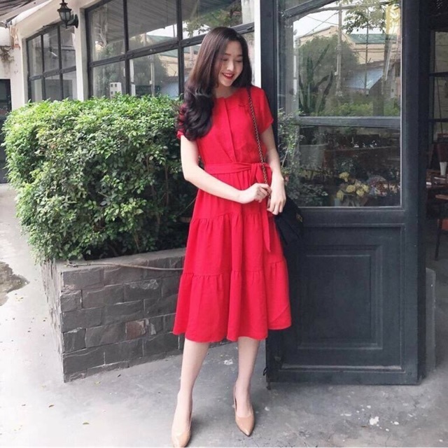 Váy đũi thắt nơ