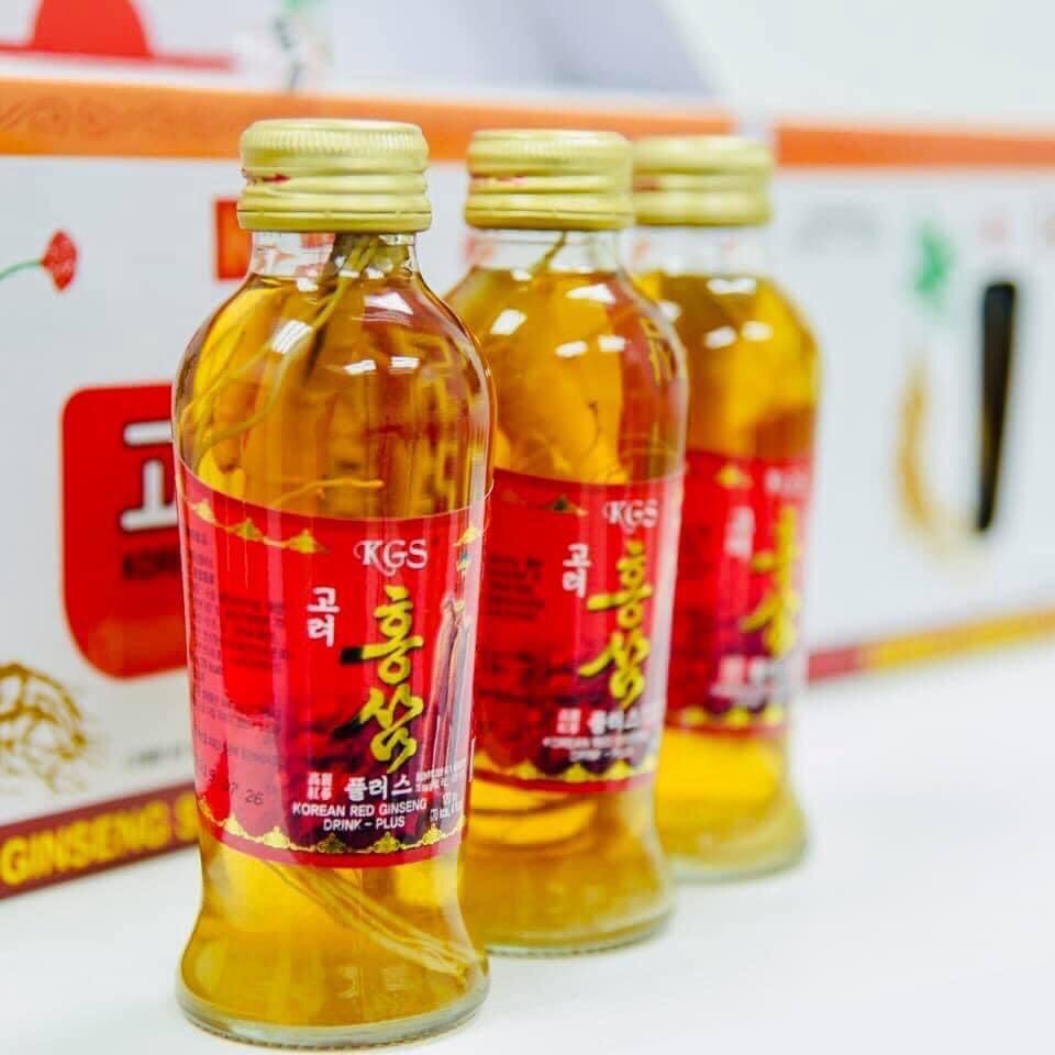 Nước uống hồng sâm có củ KGS Hàn 650k/10 chai, tăng cường và phục hồi thể lực nhanh chóng