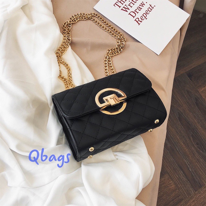 TÚI ĐEO CHÉO DÂY XÍCH NỮ DA PU MỀM MẠI QB05 | BigBuy360 - bigbuy360.vn