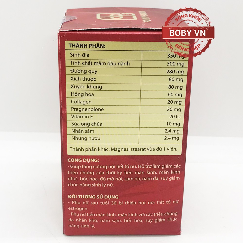 Kiều Sắc TW3 - Tăng cường nội tiết tố nữ (Hộp 30 viên)