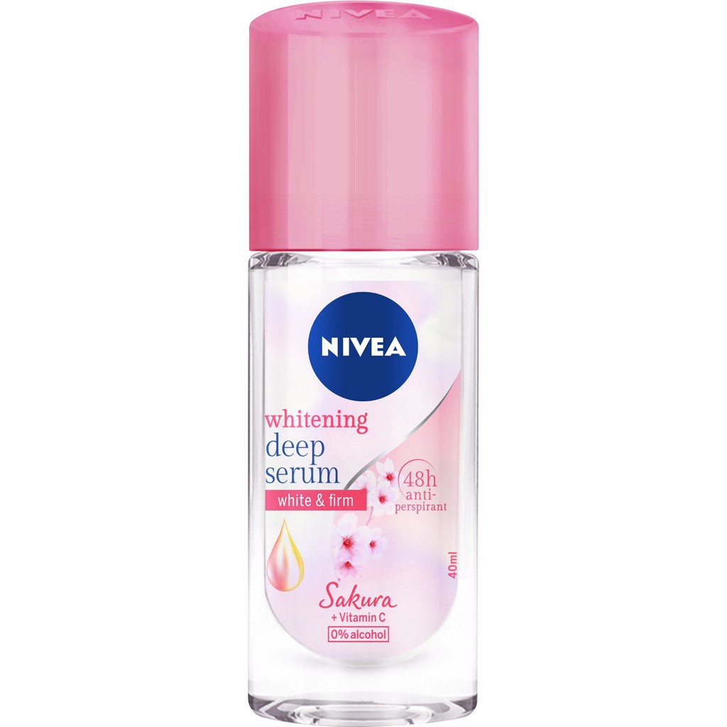 NIVEA -  Lăn ngăn mùi Nivea serum trắng mịn hương hoa Sakura (40ml) - 85306 Giá Sỉ