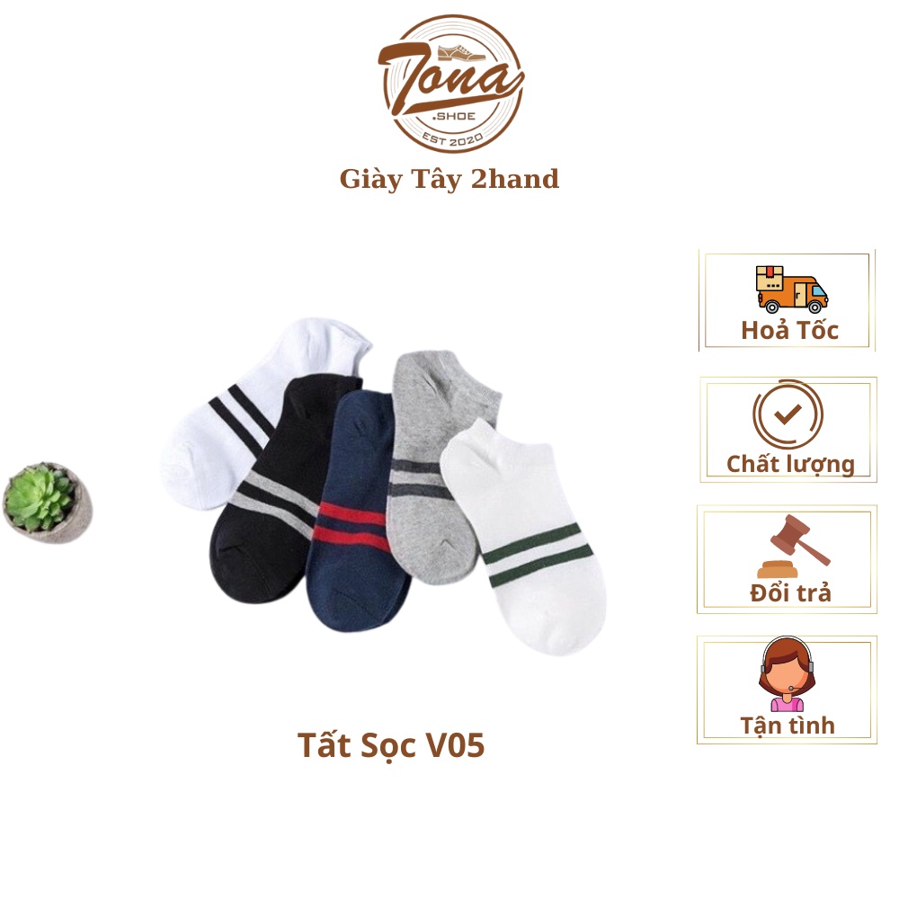 [TonaShoe] Vớ Cổ Ngắn Sọc Ngang Chân