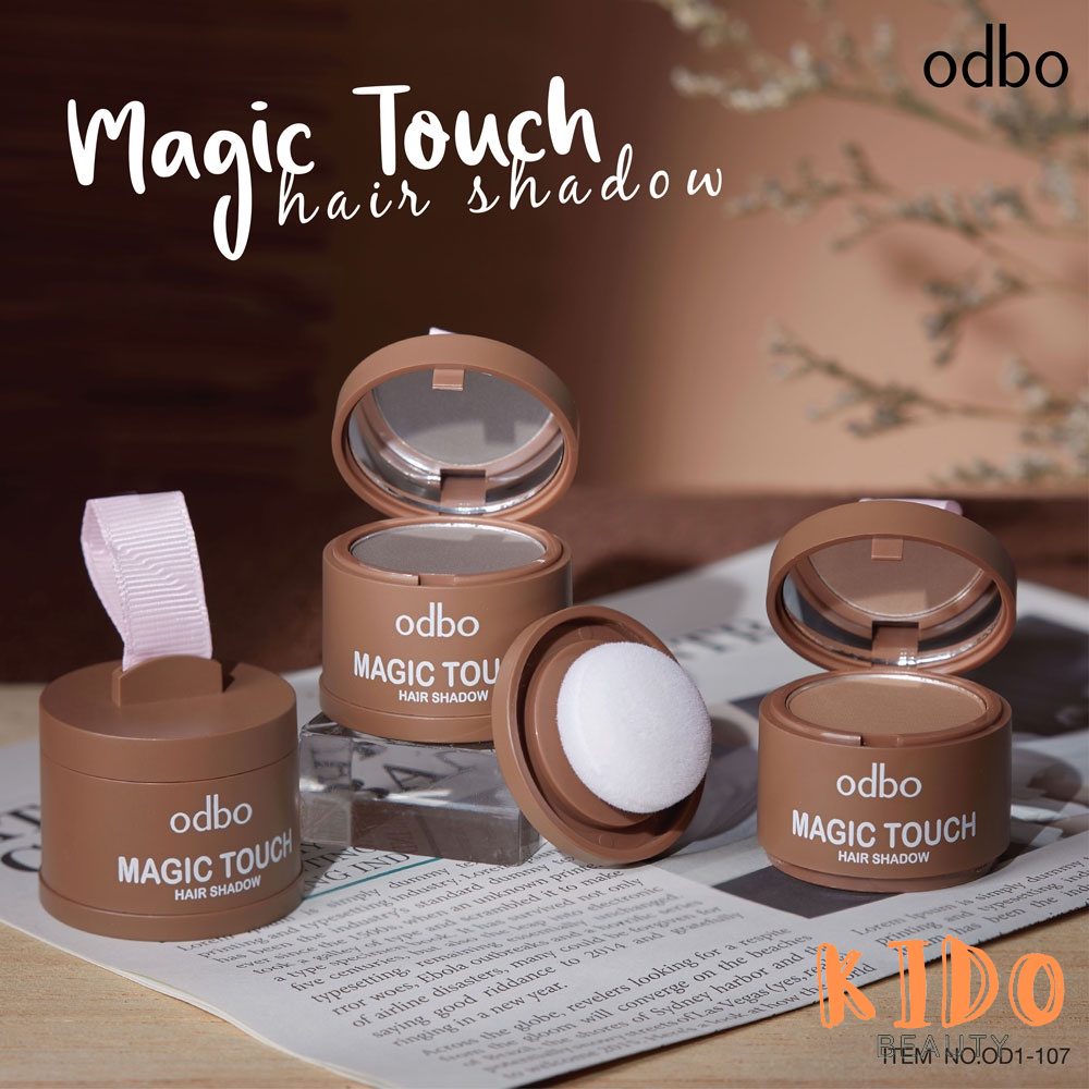 Phấn Che Khuyết Điểm Tóc Thưa & Hói ODBO Magic Touch Hair Shadow 3g Thái Lan | Phấn phủ che chân tóc