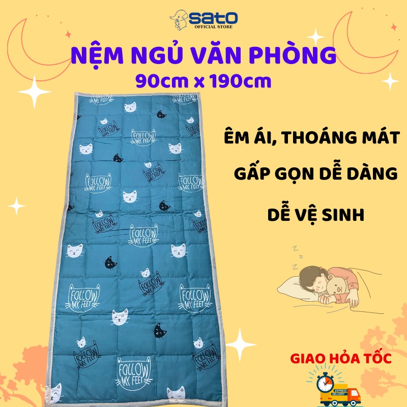 Nệm ngủ văn phòng trải sàn gấp gọn 1 người