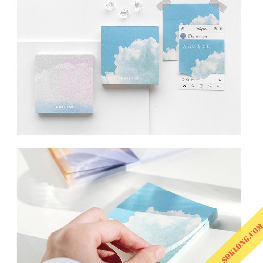 Set trang trí sổ Klong làm Bullet journal Sky - hộp quà tặng kèm sticker, note, washi tape Luv 102