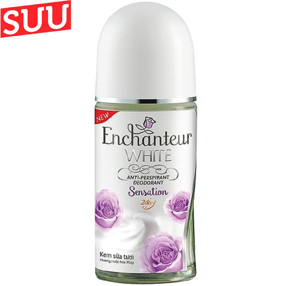 Lăn Khử Mùi Dưỡng Trắng dạng sữa Enchanteur 50ml suu.shop cam kết 100% chính hãng | BigBuy360 - bigbuy360.vn