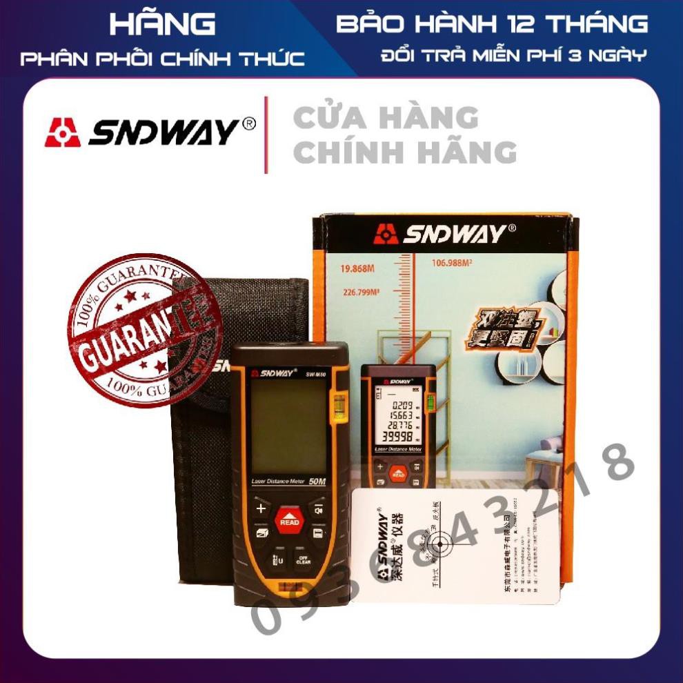 ⭐ Máy đo khoảng cách Laze - Thước đo khoảng cách Laser SNDWAY 50M ⭐ - Chính hãng