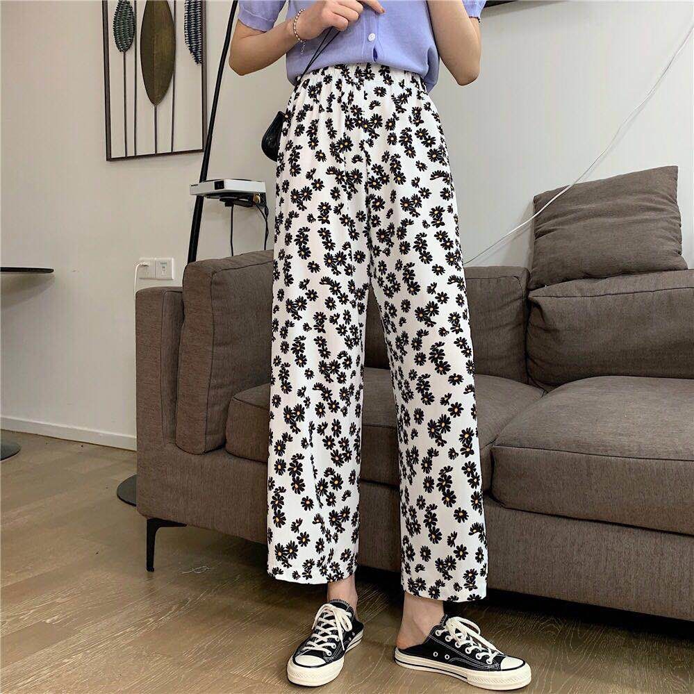Quần Dài Ống Rộng Họa Tiết Hoa Cúc Xinh Xắn Cho Nữ | BigBuy360 - bigbuy360.vn