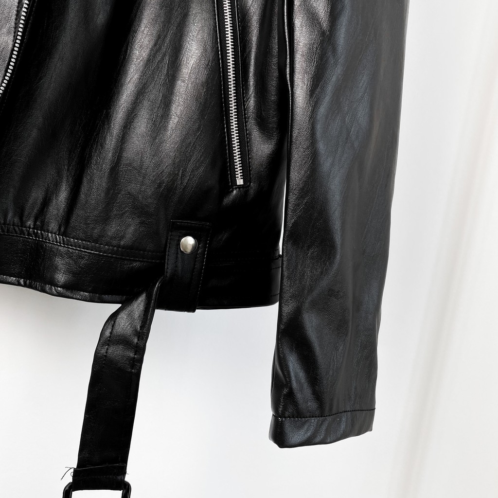 Áo da biker đen, áo khoác da nam nữ unisex, MSW Town | BigBuy360 - bigbuy360.vn