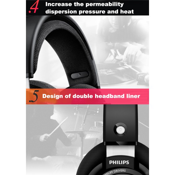 Philips SHP9500 headphone headset open-back over-ear