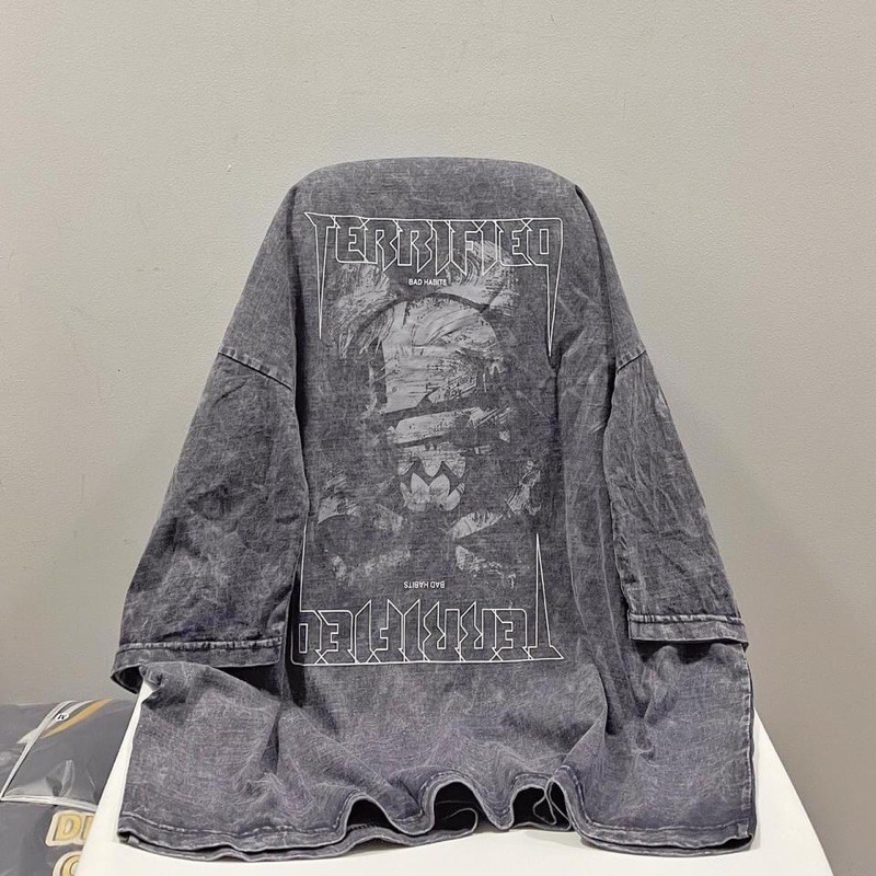 Áo Thun was Tay Lỡ form rộng TERRIFIED Badha biit Unisex 2t clothes | BigBuy360 - bigbuy360.vn