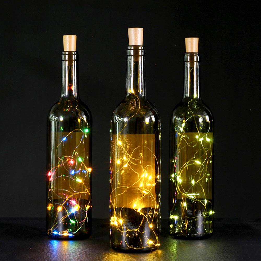 Dây Đèn LED 1m Sử Dụng Năng Lượng Mặt Trời Hình Nút Bần Dùng Trang Trí Chai Rượu DIY