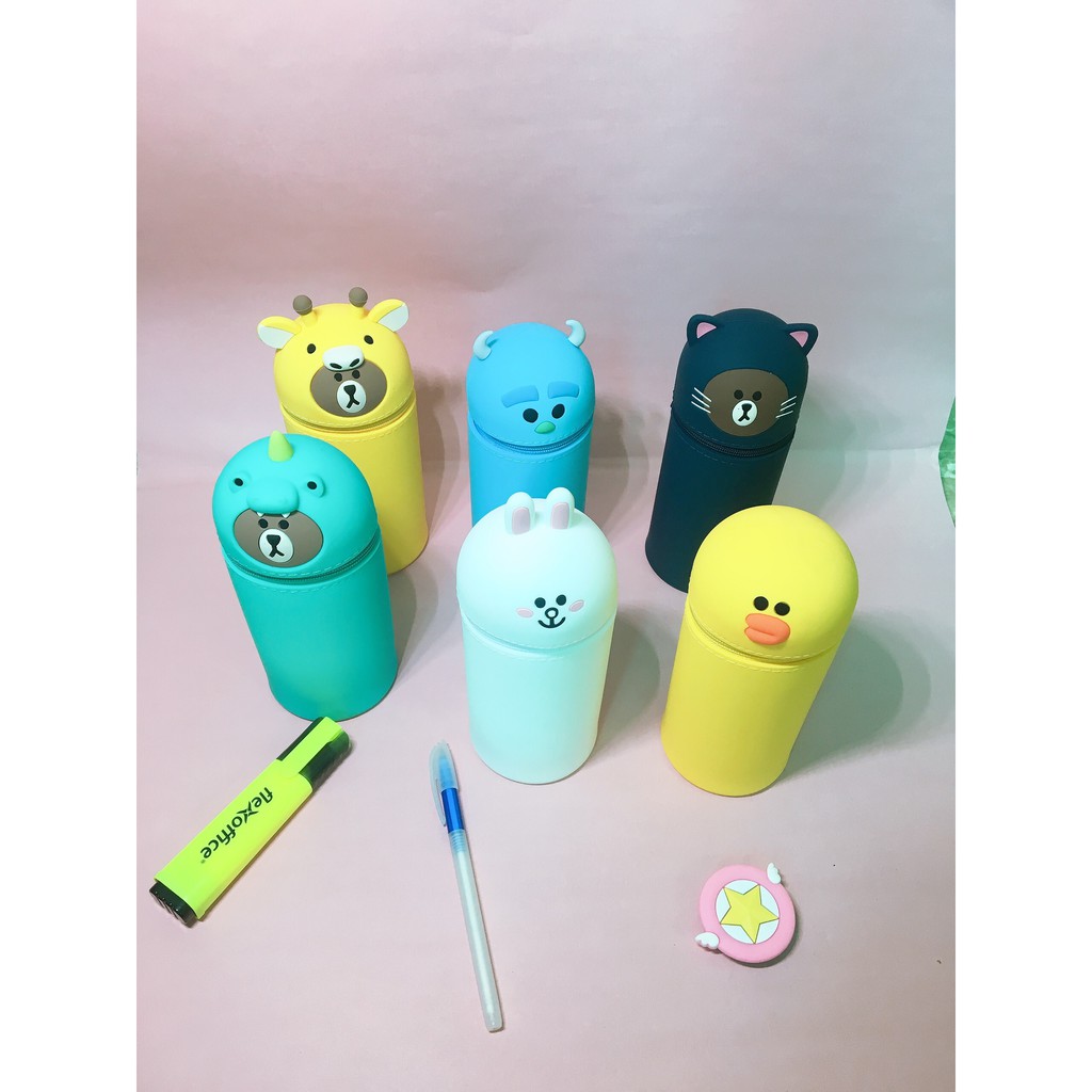 💖💖HỘP BÚT SILICON LINE FRIENDS NHIỀU MẪU SIÊU CUTE 💖💖