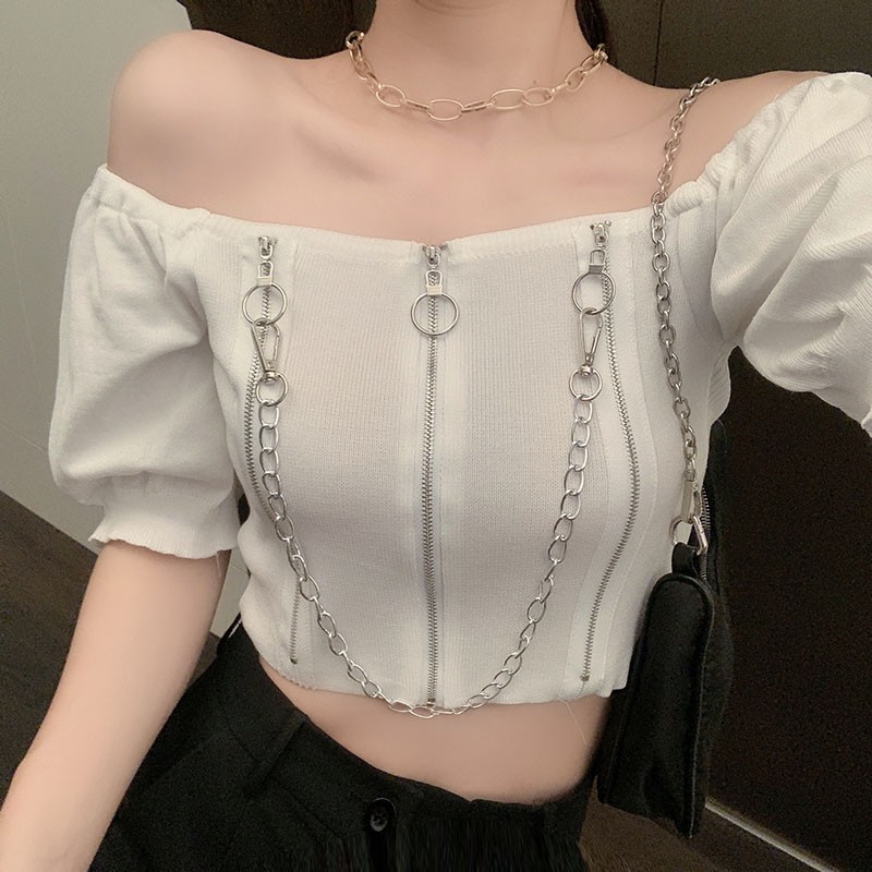 [SẴN] Áo croptop len Ulzzang Quảng Châu ALC53