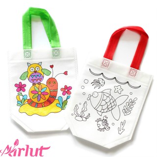 Túi in hình vẽ tranh tô màu thủ công cho bé