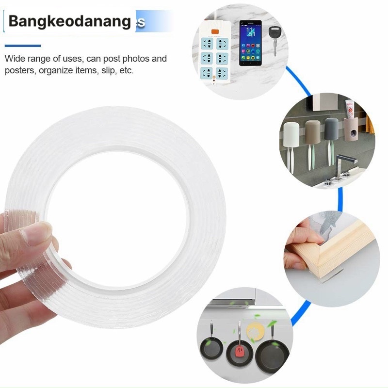 Băng keo 2 mặt siêu dính cuộn 3M - Băng keo thần thánh dài 3m