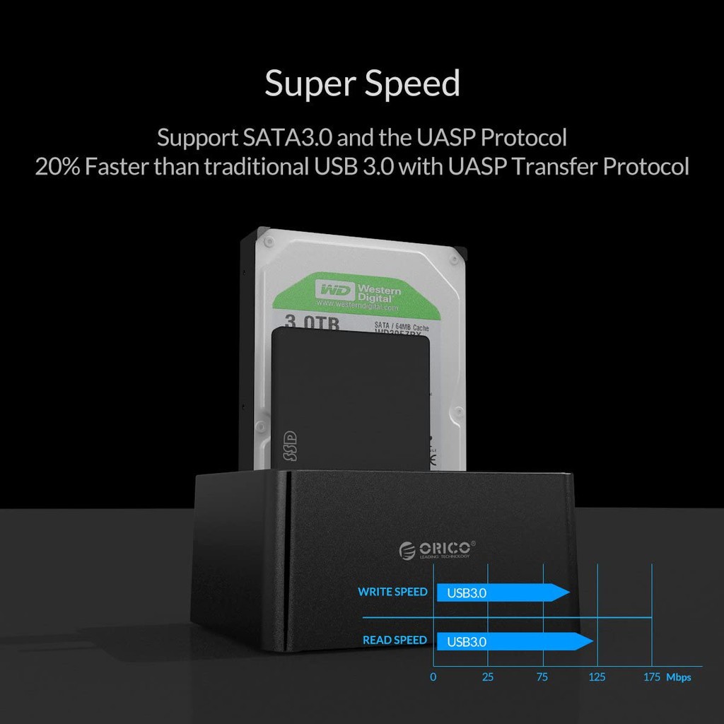 Thiết Bị Chuyển Đổi Orico Sata Hdd 2 Bay 2.5 3.5 Inch Usb3.0 Sang Sata Hdd Kèm Phụ Kiện Chất Lượng Cao(6629US3)