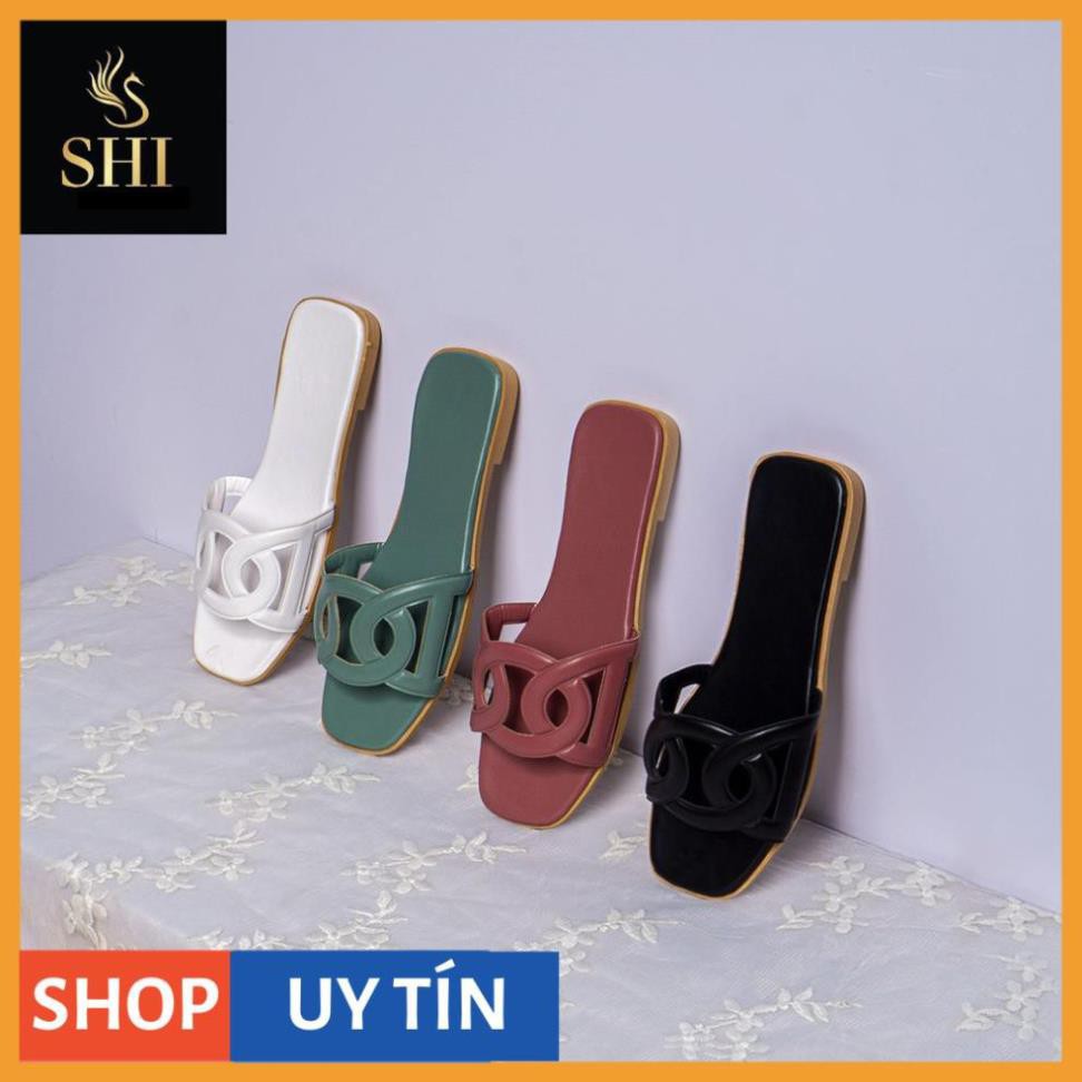 Dép nữ đế bệt quai chéo thời trang Erosska DE029 (màu vàng)