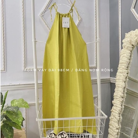 Đầm maxi đi biển váy maxi cổ yếm dáng xòe 3 màu siêu xinh, đầm đũi dáng dài - Tirahouse