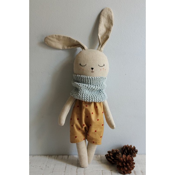 DIY nguyên liệu tự thêu thỏ bông BIG size- KIT NGUYÊN LIỆU RABBIT TỰ LÀM- QUÀ TẶNG EM BÉ- BÁCH HÓA NA NA
