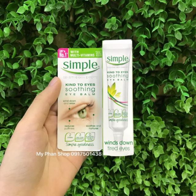 Kem Dưỡng Vùng Mắt Simple Kind To Eyes Soothing Eye Balm