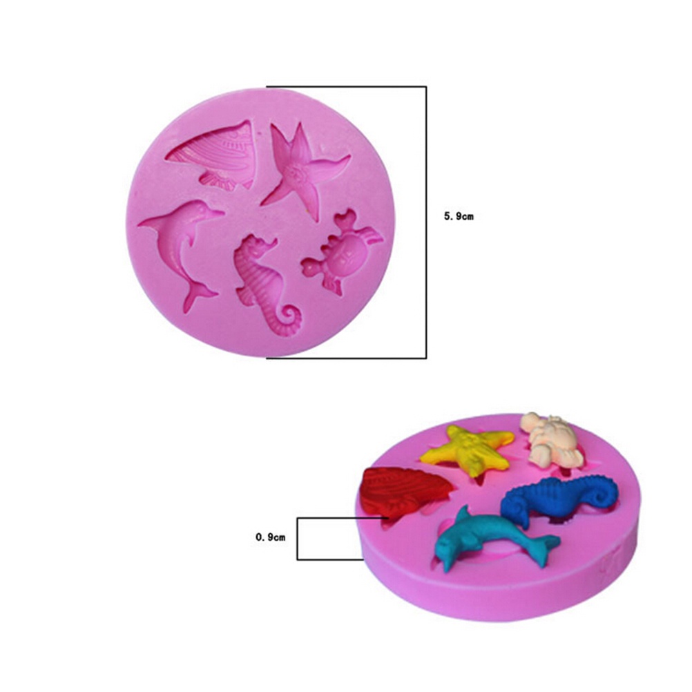 1 Khuôn Làm Bánh / Sô Cô La / Bãi Biển Silicone