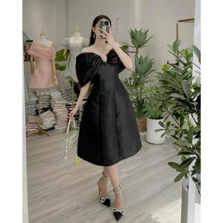 Đầm bigsize dáng dài phối voan tơ trễ vai ( Thời trang Vicky G - Anitagreen ) HN0523
